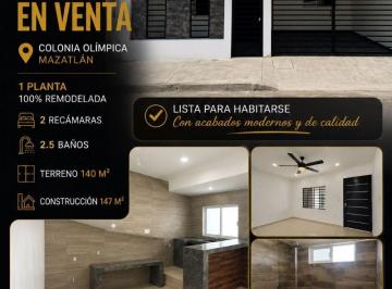 Casa de 2 habitaciones, Mazatlán · Casa en Venta en Mazatlan, Sinaloa (Colonia Olimpica)