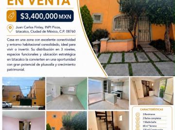 Casa de 3 habitaciones, Iztacalco · Casa en Venta