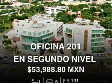 Oficina · 131m² · 5 Estacionamientos · Oficina en Renta de 131.68 m² en Corporativo Global, Cancún, Bonampak