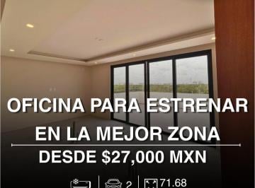 Oficina · 383m² · 2 Estacionamientos · Oficina en Renta Desde 71.68 m² en Av Huayacan - Cancún
