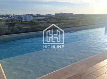 Departamento · 84m² · 2 Recámaras · 1 Estacionamiento · Departamento en Renta, Nuevo 2 Habitaciones, Rooftop, Alberca, en Alamos Cancún, Av Huayacán