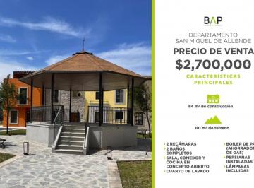 Departamento de 2 habitaciones, San Miguel de Allende · Departamento de 84 m² con 2 Recámaras en Venta en San Miguel de Allende