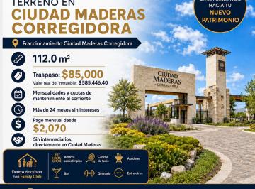 Datos del traspaso · Terreno en Ciudad Maderas Corregidora