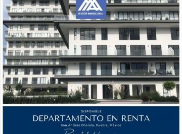 Departamento de 2 habitaciones, San Andrés Cholula · Torres Lexum, Sobre Vía Atlixcayotl, Lomas. Amenidades, Vigilancia. a 5 Min de Periférico. Puebla.