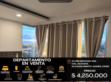 Departamento de 2 habitaciones, Benito Juárez · Departamento en Venta en Col. Acacias, Benito Juarez, Cdmx | Vista Increíble