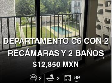 Departamento · 89m² · 2 Recámaras · 1 Estacionamiento · Departamento de 89 m² en Renta en Res. San Sebastián, Cancún