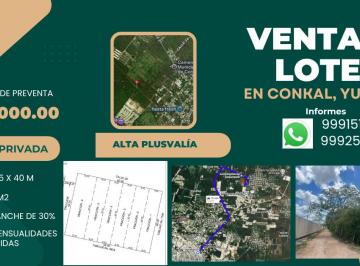 IMAGEN POR LOTES · Vendo Lote en Conkal, Yucatan