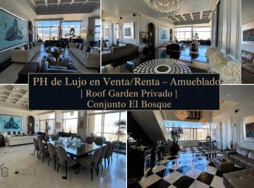 Departamento · 700m² · 4 Recámaras · 6 Estacionamientos · PH de Lujo en Venta–roof Garden Privado|conjunto El Bosque