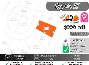 Terreno / Lote , Ixtapan de la Sal · Lote Begonia II en Venta, colinda con Cañada con Todos Los Servicios Dentro del Rancho San Diego.