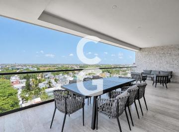Departamento · 192m² · 3 Recámaras · 2 Estacionamientos · Departamento en Renta en Cancún en Arkana Residences con 3 Recámaras y Amplia Terraza