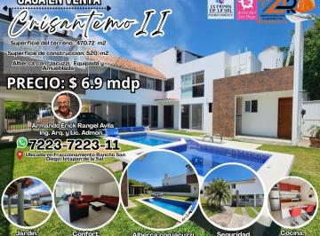 Casa de 4 habitaciones, Ixtapan de la Sal · Casa Crisantemo II Residencia con Alberca, Jacuzzi, Palapa y Jardín en Fracc Rancho San Diego.