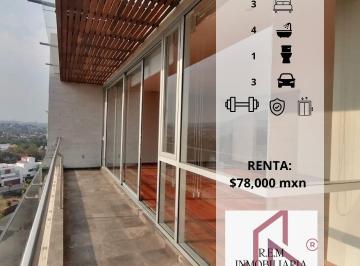 Departamento · 250m² · 3 Recámaras · 3 Estacionamientos · Extraordinario Departamento PH en Renta con Balcón