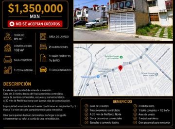 Casa de 2 habitaciones, Cuautitlán Izcalli · Casa en Venta
