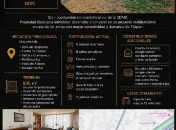 Casa de 5 habitaciones, Tlalpan · Excelente Oportunidad de Vivienda o Inversion