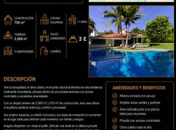 Casa de 5 habitaciones, Yautepec · Residencia en Venta