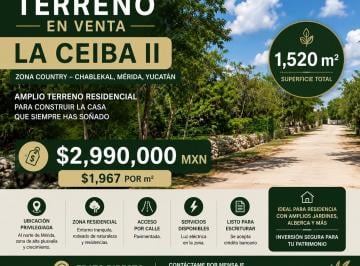 Terreno / Lote , Mérida · Terreno Residencial en Venta Ceibaii Zona Country