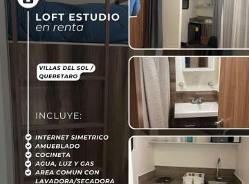 Departamento de 1 habitación, Querétaro · Se Renta Loft Estudio Amueblado en Plazas del Sol, Queretaro
