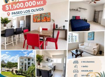 Departamento · 60m² · 2 Recámaras · 1 Estacionamiento · Departamento Amueblado en Venta | Paseo de Los Olivos