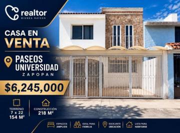 Casa en condominio de 3 habitaciones, Zapopan · Casa en Venta en Zapopan, Jalisco (Paseos Universidad)