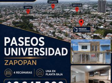 Casa en condominio de 4 habitaciones, Zapopan · Casa en Venta en Zapopan, Jalisco (Paseos Universidad)