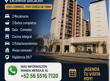 Departamento de 2 habitaciones, Guadalajara · Dep Acervo Central Living (2 Recámaras) Mezquitan