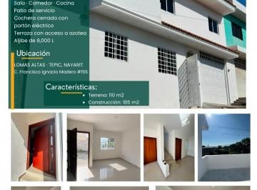 Casa de 4 habitaciones, Tepic · Lomas Altas