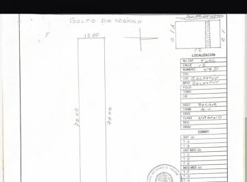 Terreno / Lote , Celestún · Terreno Al Frente del Mar en Celestún