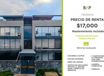 Departamento de 2 habitaciones, León · Departamento de 100 m² con 2 Recámaras en Renta en Torre Trivento