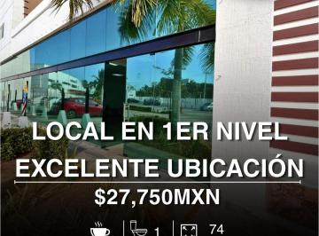 Local comercial · 74m² · 1 Estacionamiento · Local en Renta de 74 m² en Av Bonampak, Cancún
