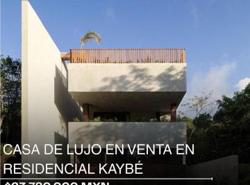 Casa · 422m² · 4 Recámaras · 3 Estacionamientos · Casa en Venta de 422.15 m² en Residencial Kaybé, Tulum