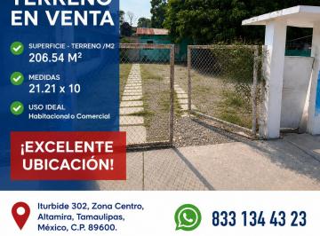 Casa de 2 habitaciones, Altamira · ¡Terreno en Venta en Altamira, Tamps!