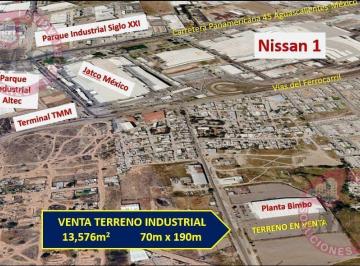 Terreno industrial · 13576m² · Venta de Terreno Industrial, Atrás Nissan 1, Sur Aguascalientes.
