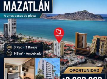 Departamento de 3 habitaciones, Mazatlán · Departamento en Venta en Mazatlan, Sinaloa (Zona Dorada)
