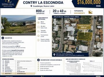 Terreno / Lote , Guadalupe · Terreno en Venta, Contry La Escondida en Guadalupe, Nuevo León