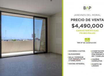 Departamento de 2 habitaciones, León · Departamento de 106 m² con 2 Recámaras en Venta en Jardines del Moral