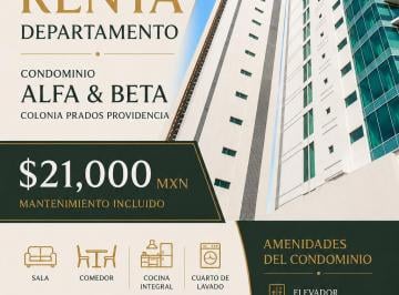 Departamento de 2 habitaciones, Guadalajara · Departamento en Renta - Colonia Prados Providencia