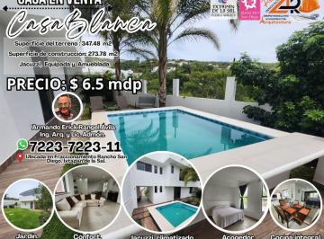 Casa de 3 habitaciones, Ixtapan de la Sal · Casa Blanca: Residencia con Jacuzzi Privado, Amenidades y Alto Potencial en Rancho San Diego.