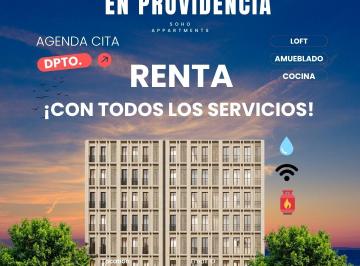 Departamento de 1 habitación, Guadalajara · Loft Amueblado en Soho Apartments – Providencia