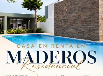 Casa de 3 habitaciones, Cancún · Casa en Renta en Maderos Residencial | 3 Recámaras + Estudio | Alberca y Gimnasio | $20,000