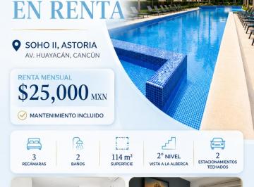 Departamento de 3 habitaciones, Cancún · Departamento Amueblado en Renta |astoria | Cancun