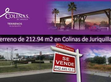 Terreno / Lote · 238m² · Se Vende Terreno en Colinas de Juriquilla, 238.26 m², Para Hacer Tu Nuevo Hogar