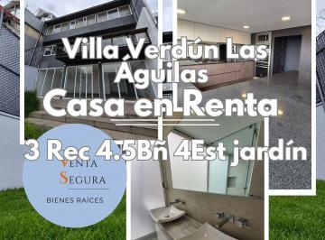 f0535d60a3be08115d8a2d71e9afa68ad19f5f27942ceb826e8c16ab35a40468 · Casa en Renta en Las Águilas | 3 Recámaras con Baño, 4 Autos, Jardín con Salón