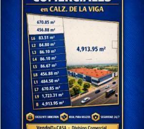 Local comercial · 4913m² · 6 Estacionamientos · Locales Comerciales en Calz de La Viga