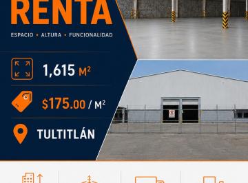 Nave industrial , Tultitlán · En Renta Nave Industrial/tultitlán