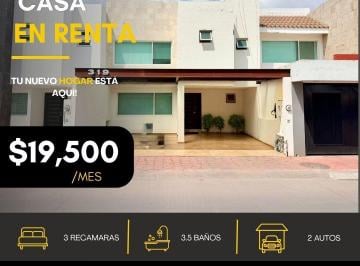 Casa · 206m² · 3 Recámaras · 2 Estacionamientos · Casa en Residencial Santa Fe