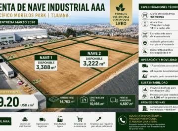 Nave industrial , Tijuana · Renta de Nave Industrial Aaa | Pacífico Morelos Park