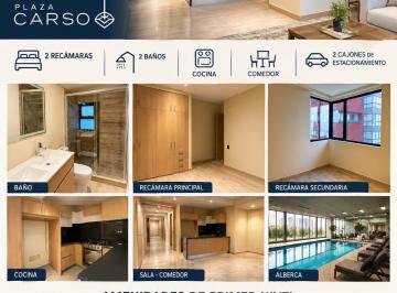 Departamento de 2 habitaciones, Miguel Hidalgo · Departamento en Nuevo Polanco Torre Ginebra