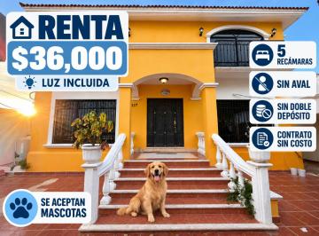 Casa de 5 habitaciones, Mérida · Gran Casa 5 Recámaras Piscina Jacuzzi Luz Incluida Sin Aval Ni Doble Depósito