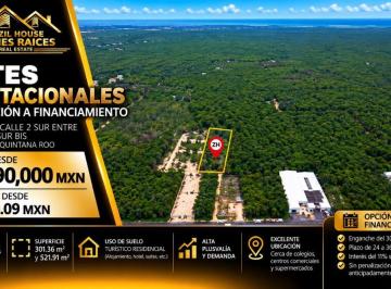 Terreno / Lote , Tulum · Venta Terrenos Lotificados Turístico Residencial en Tulum. Enganche del 30% y Hasta 36 Mensualidades.