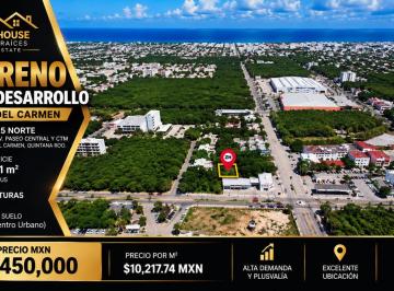 Terreno / Lote 104m² Venta Playa del Carmen · Terreno Irregular, Uso Residencial con 104 m², Escriturado, Zona Ejido en Playa del Carmen Q. Roo.